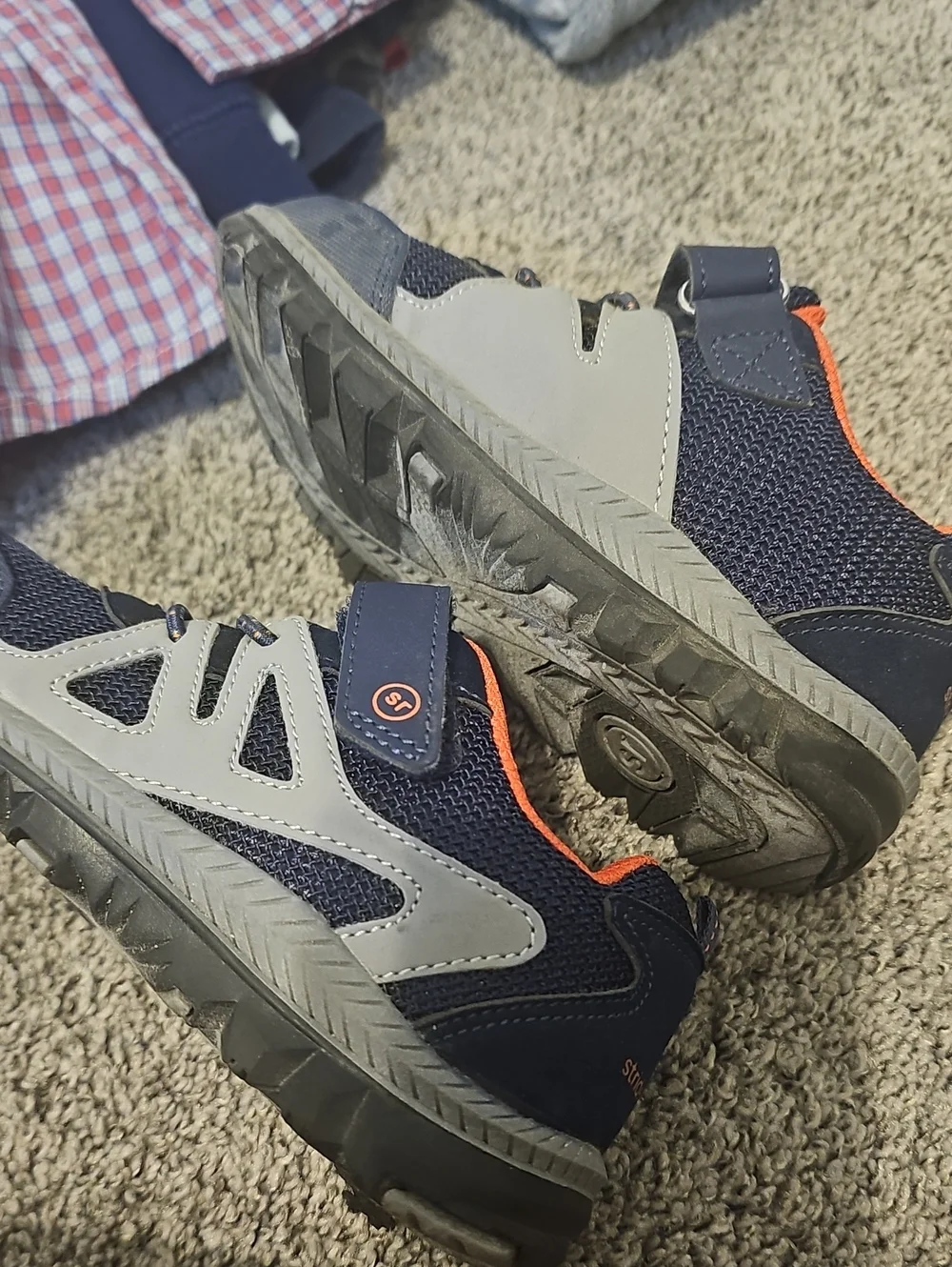 Stride Rite Navy and Orange Kids' Sneakers